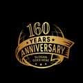 160 years anniversary design template. Anniversary vector and illustration. 160th logo.