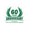 60 years anniversary. Elegant anniversary design. 60th years logo.