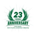 23 years anniversary. Elegant anniversary design. 23rd years logo.