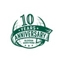 10 years anniversary design template. Anniversary vector and illustration. 10th logo.