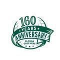 160 years anniversary design template. Anniversary vector and illustration. 160th logo.