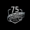 75 years anniversary celebration design template. 75th anniversary logo. Vector and illustration.