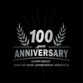 100 th anniversary design template. 100th years vector and illustration.