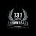 131 years anniversary. Elegant anniversary design. 131st years logo. Royalty Free Stock Photo