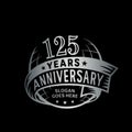 125 years anniversary design template. Anniversary vector and illustration. 125th logo.