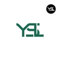 YSL Logo Letter Monogram Design Royalty Free Stock Photo