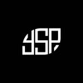 YSP letter logo design on black background. YSP creative initials letter logo concept. YSP letter design.YSP letter logo design on Royalty Free Stock Photo