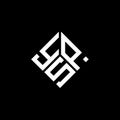 YSP letter logo design on black background. YSP creative initials letter logo concept. YSP letter design Royalty Free Stock Photo