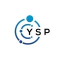 YSP letter technology logo design on white background. YSP creative initials letter IT logo concept. YSP letter design Royalty Free Stock Photo