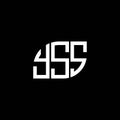 YSS letter logo design on black background. YSS creative initials letter logo concept. YSS letter design Royalty Free Stock Photo