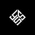 YSS letter logo design on black background. YSS creative initials letter logo concept. YSS letter design Royalty Free Stock Photo