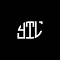 YTL letter logo design on black background. YTL creative initials letter logo concept. YTL letter design.YTL letter logo design on Royalty Free Stock Photo