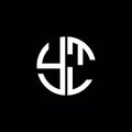 YTL logo YTL icon YTL vector YTL monogram YTL letter YTL minimalist YTL Circle YTL flat Unique modern flat abstract logo design Royalty Free Stock Photo