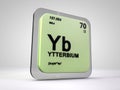 Ytterbium - Yb - chemical element periodic table Royalty Free Stock Photo
