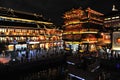 Yu Garden in shanghai in night Royalty Free Stock Photo