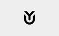 YU letter monogram Logo Design Vector Illustration