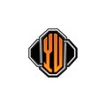 YU Logo Letter Geometric Vintage Style