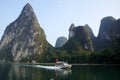 Yu Long river landscape in Yangshuo, Guilin, Guanxi, China Royalty Free Stock Photo