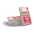 Yuan banknotes illustration, financial them