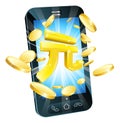 Yuan money phone concept Royalty Free Stock Photo