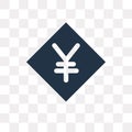 Yuan vector icon isolated on transparent background, Yuan trans