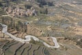 YuanYang rice terraces in Yunnan, China, one of the latest UNESCO World Heritage Sites Royalty Free Stock Photo