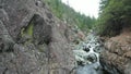 Yuba river over Loves Falls Eureka Plumas forest California