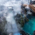 Yubatake hot spring in Kusatsu onsen.