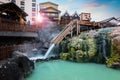 Yubatake Hotspring at Kusatsu Onsen town in Gunma, Japan