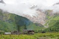 YUBENG, CHINA - Aug 9 2014: Base Camp at Yubeng Village. a famous landmark in the Tibetan village of Deqin, Yunnan, China.