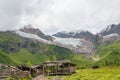 YUBENG, CHINA - Aug 9 2014: Base Camp at Yubeng Village. a famous landscape in the Tibetan village of Deqin, Yunnan, China.