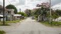 Yucatan, Mexico - February 23rd, 2018: Street view of small village during spring time