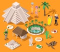 Yucatan Travel Isometric Composition