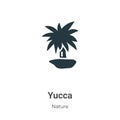 Yucca vector icon on white background. Flat vector yucca icon symbol sign from modern nature collection for mobile concept and web