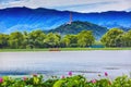 Yue Feng Pagoda Lotus Garden Lake Summer Palace Beijing China Royalty Free Stock Photo