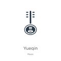 Yueqin icon vector. Trendy flat yueqin icon from music and multimedia collection isolated on white background. Vector illustration