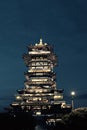 Yuewang tower at night