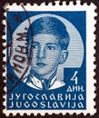 YUGOSLAVIA - CIRCA 1935: A stamp printed in Yugoslavia shows King Peter II, circa 1935.