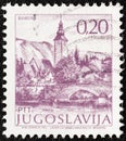 YUGOSLAVIA - CIRCA 1971: A stamp printed in Yugoslavia from the `Tourism` issue shows Bohinj, Slovenia, circa 1971.