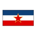 Former Socialist Federal Republic of Yugoslavia Flag rectangle button vector icon