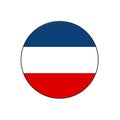 Former flag of Yugoslavia circle vector icon