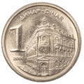 1 yugoslavian dinar coin Royalty Free Stock Photo