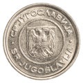 2 yugoslavian dinar coin Royalty Free Stock Photo