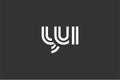 YUI Creative Unique Modern Letter Logo Design. Elegant Monogram Logo Design with Decorative Elements and Typography Royalty Free Stock Photo