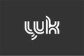 YUK Creative Unique Modern Letter Logo Design. Elegant Monogram Logo Design with Decorative Elements and Typography Royalty Free Stock Photo
