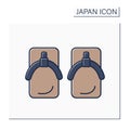 Yukata shoes color icon