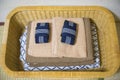 Yukata and towel in basket