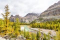 Yukness Mountain on Moor Lakes at Lake O`Hara in Canadian Rockies