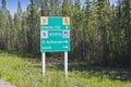 Yukon highway junction sign Royalty Free Stock Photo