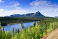 Yukon Lake And Mountain Vista Royalty Free Stock Photo